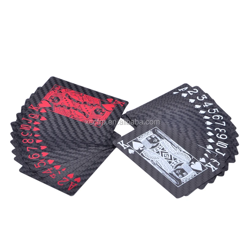 Cool 3k Carbon Fiber Playing Cards Deck Customized Poker Cards