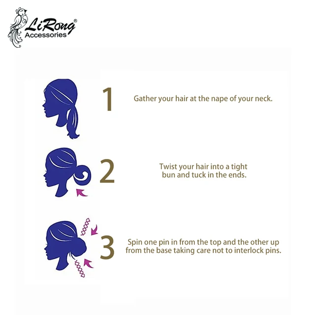 BSCI Audited Factory Twist screw hair pins Hair bun pins for DIY Hair styles