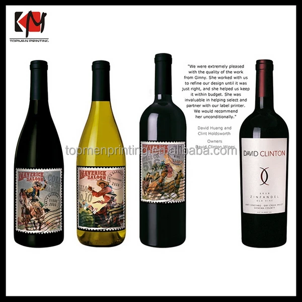 New arrival china professional wedding wine water bottle label printer