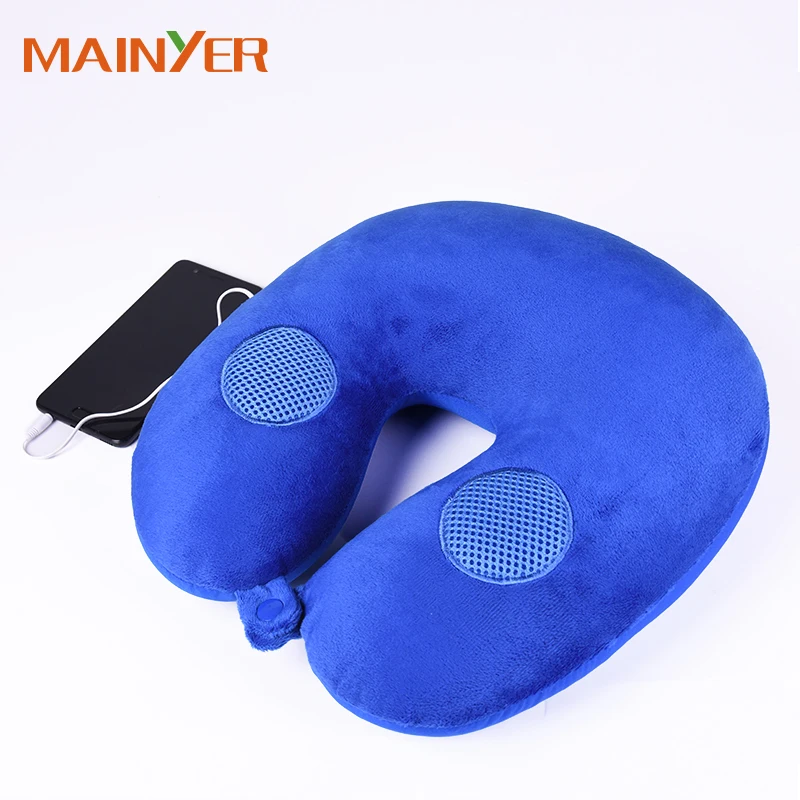 
Travel U Shape Neck Speaker Pillow MP3 Musical Microbeads Pillow 