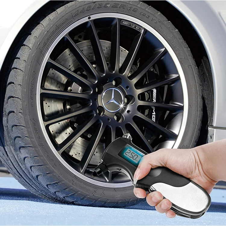 Car emergency supplies life-saving hammer car digital tire pressure gauge