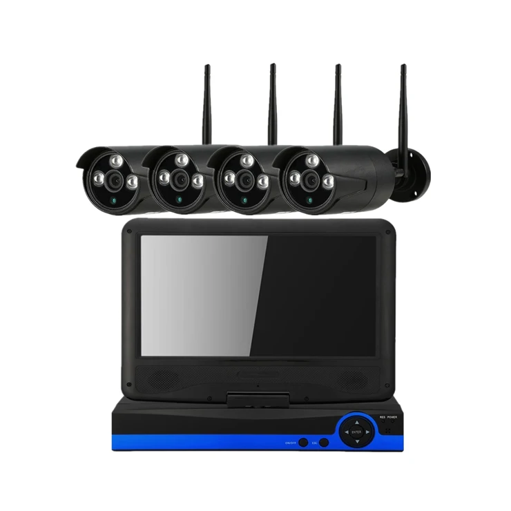 
New technology 4ch LCD CCTV camera system WIFI NVR kit 