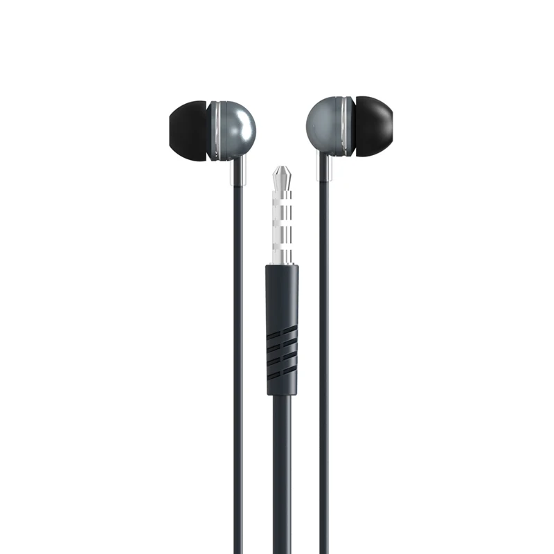 Promotional 3.5mm stereo wired in-ear metal earphone 10mm speaker sports earbud with Microphone for Iphone/Samsung/Huawei