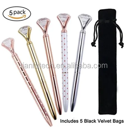 Big Diamond Crystal Ball Pen With MOQ 50pc Top grade Business Gift Ball Pen Big Diamond Crystal ball pen