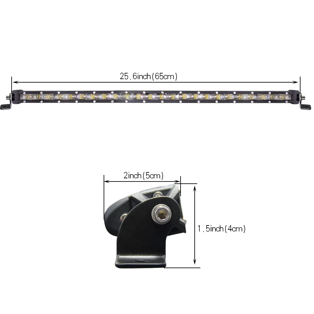 Off Road IP68 Car Led Bar 20 Inch 90W 32inch 120w Super Slim Single Row 6D Truck Offroad Car Led Light Bar