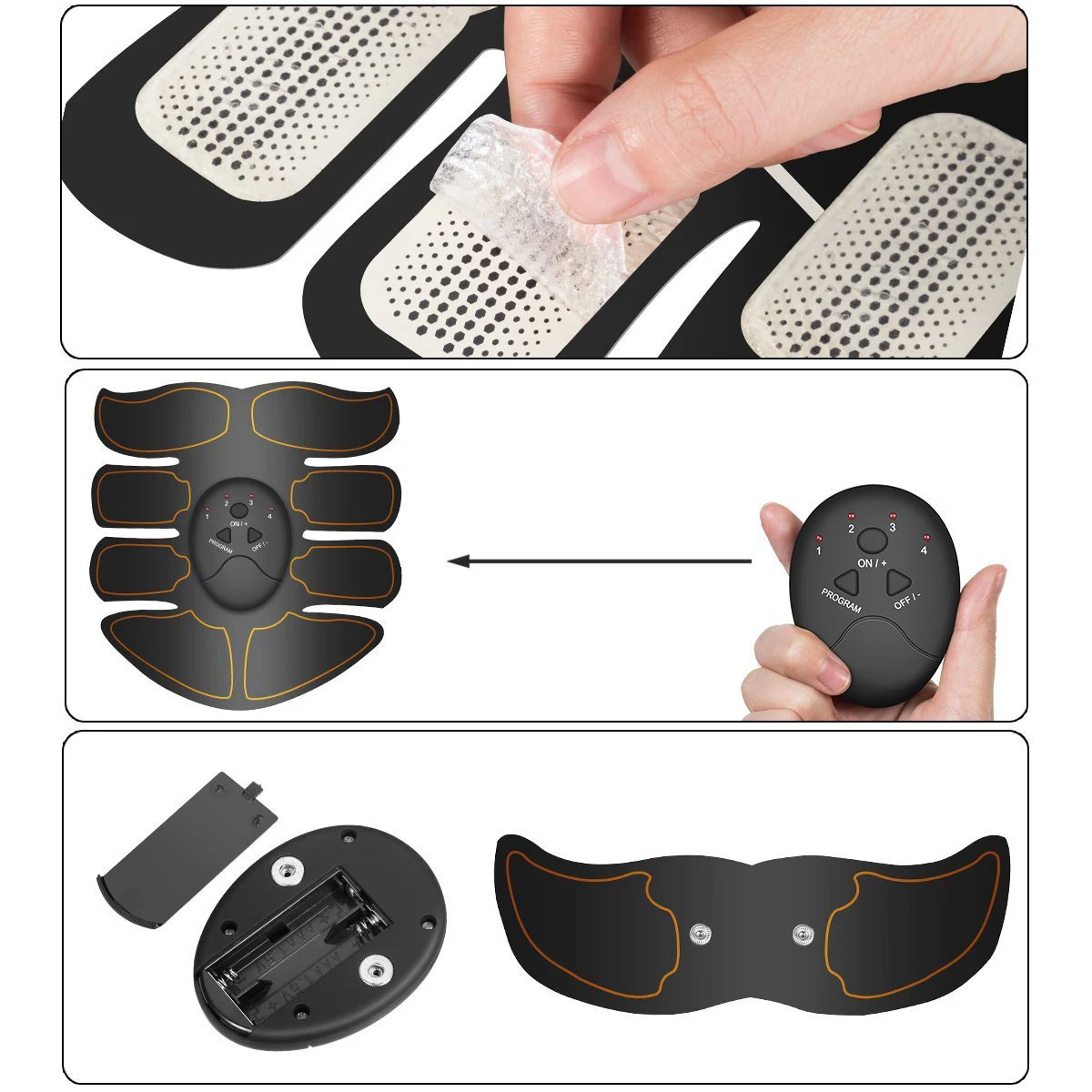 Professional Silica Gel Electric Wireless Compex Abdominal Deep Ems Training Suit Muscle Stimulator