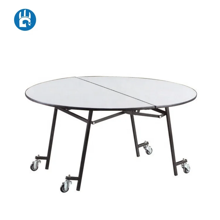 Wedding Fireproof PVC Combinate Conner Half Moon Foldable Catering Hotel Banquet Table for Buffet