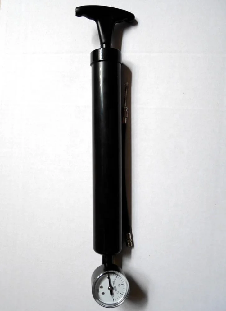 XY-804CG 12inch Good Quality Plastic Inflating Ball Air Pump With Gas-pressure Meter