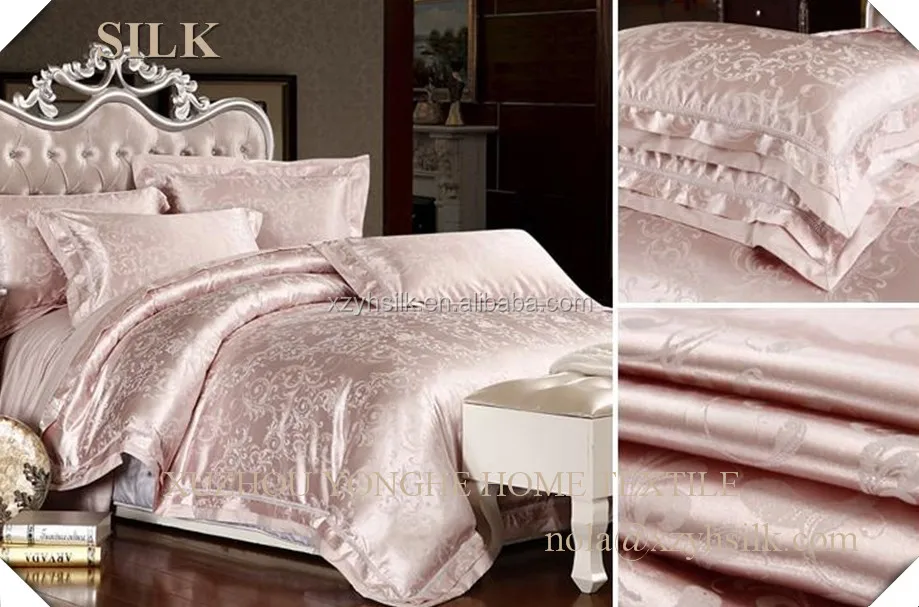 19 mm Dobby 100% Silk Quilt Cover Set Silk Duvet Cover Sets