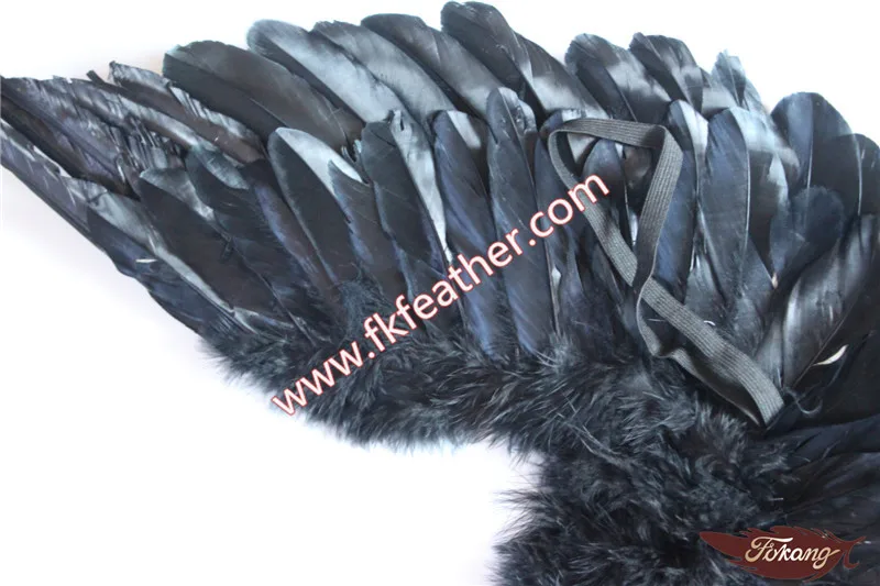 Event Decoration Craft Large Black Angel Wings Goose Feather