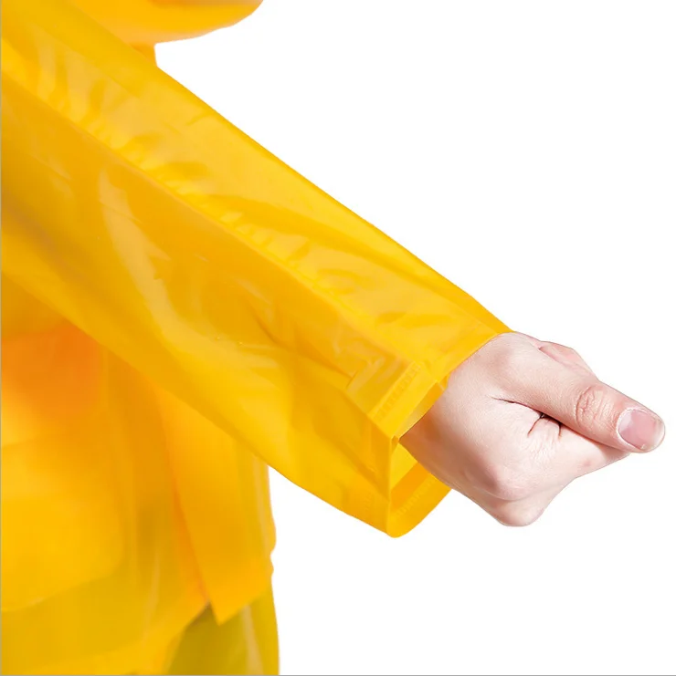 Cheaper adult yellow plastic pvc rain suit