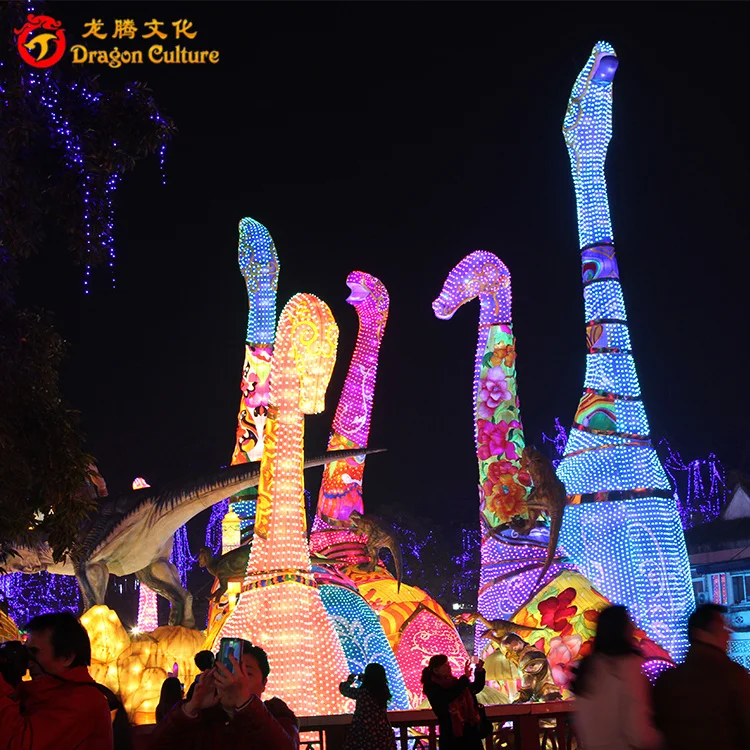 Водонепроницаемый привлекательный животного светодиодное освещение фестиваль китайские шелковые фонари