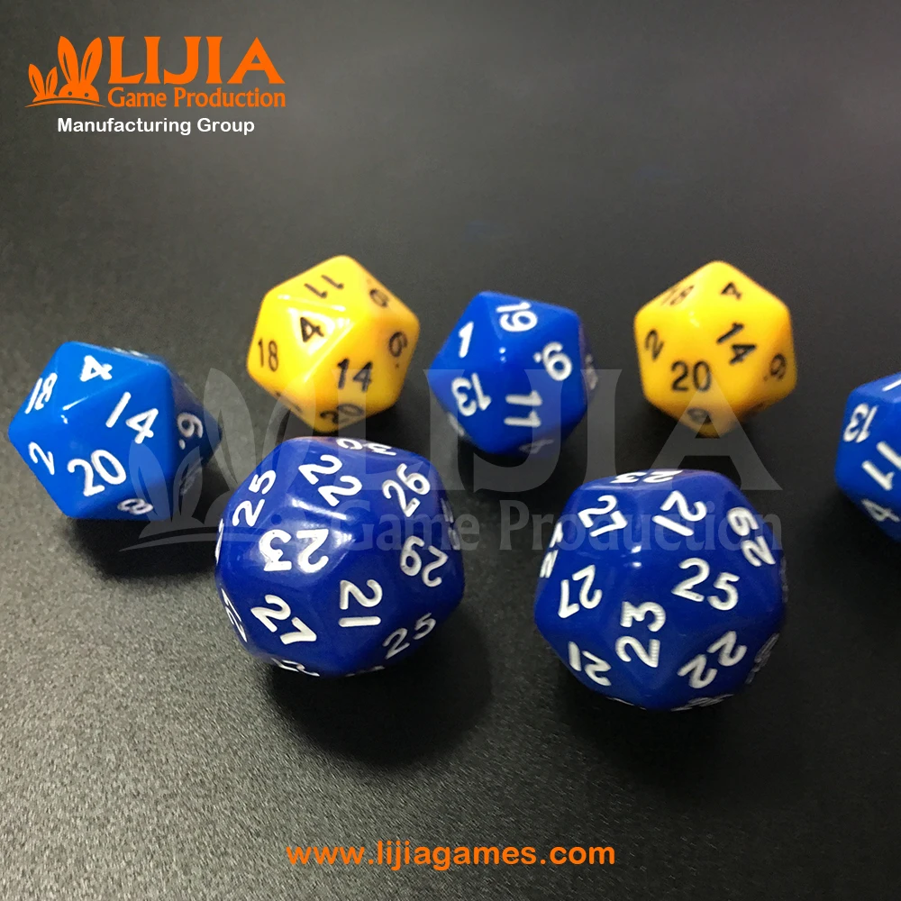 High quality durable customized engraving game plastic wooden polyhedral granite custom dices