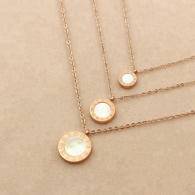 Black&White Double Plate Onyx Pendant Necklaces Necklace Wholesale