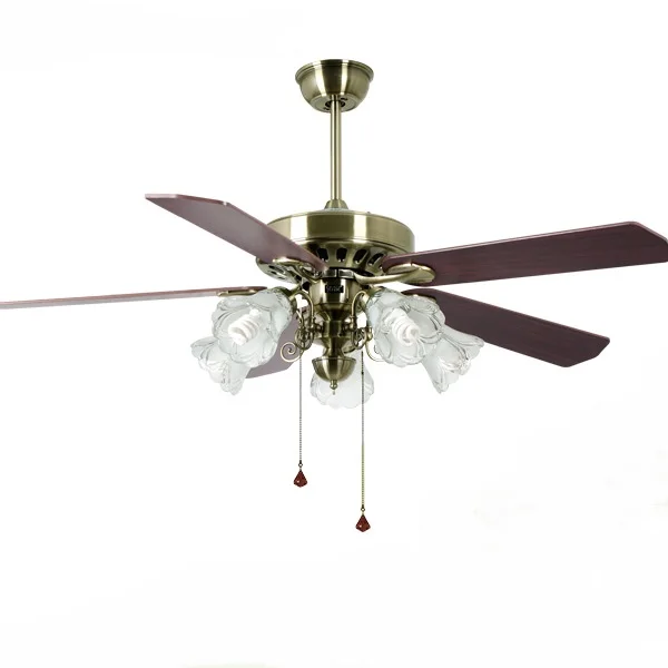 52 дюймов античный отель декоративный AC потолочный вентилятор со светом