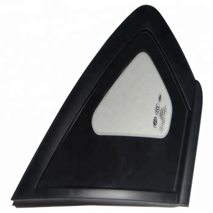 Black triangular window for car