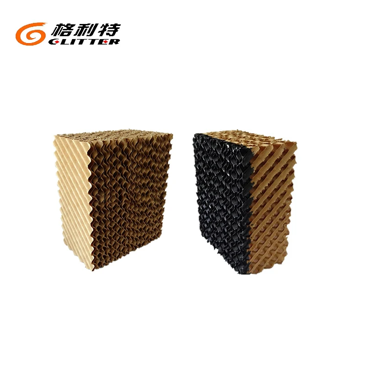 Corrugated Cellulose Evaporative Honeycomb Filter Air Cooling Pad 7090 model in brown color