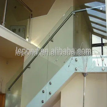 balcony glass balustrade/handrail glass stair railing parts