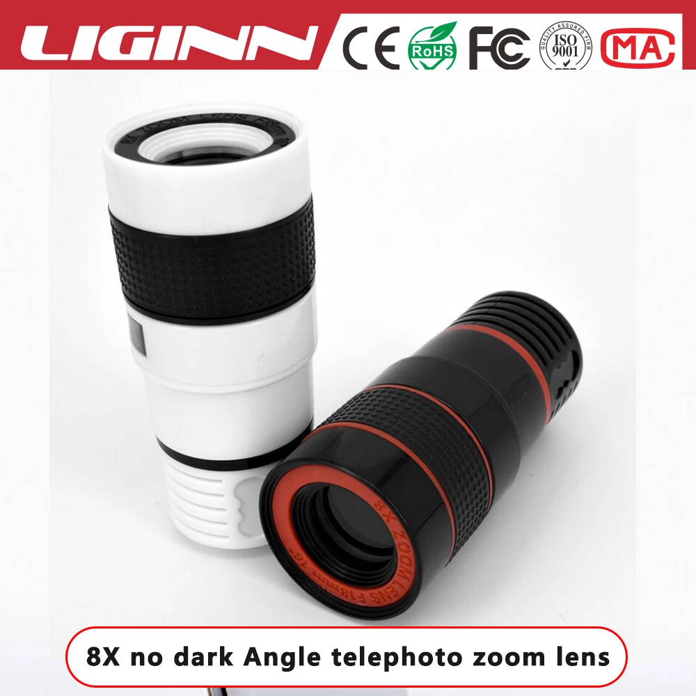 LIGINN Professional Universal Clip 8X Zoom Telephoto mobile phone camera telescope Lens for All Android smartphone