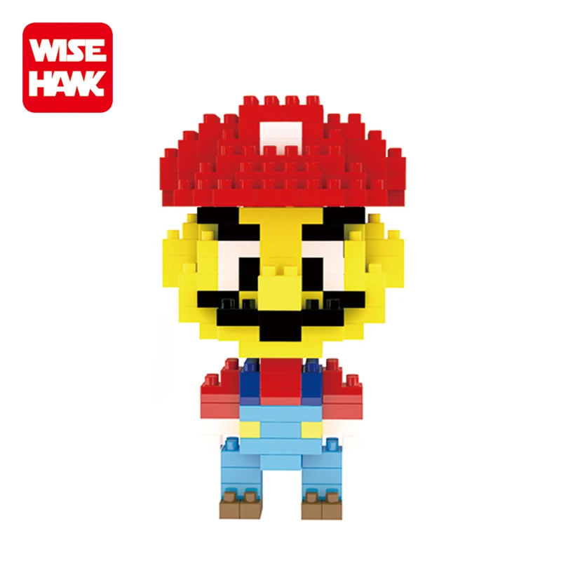 Custom design DIY building block mini figure Super Mario tiny toy