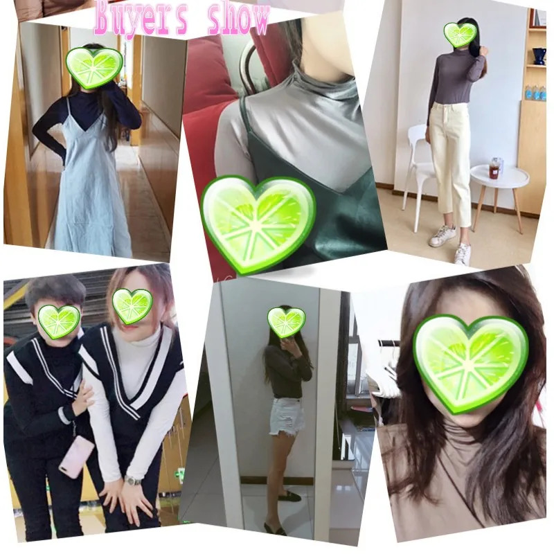 Muslim Sexy Cotton Turtleneck Tops Women Classic Long Sleeve Slim Workwear Office Ladies T Shirt For Spring Clothes 30% off