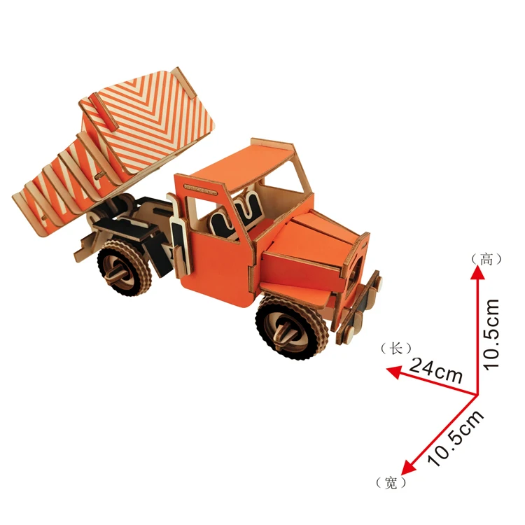 New design giant Wooden Puzzles 500/1000/1500 Pieces High Quality Laser Cut 3D IQ Wooden Puzzle Toy of Dumper