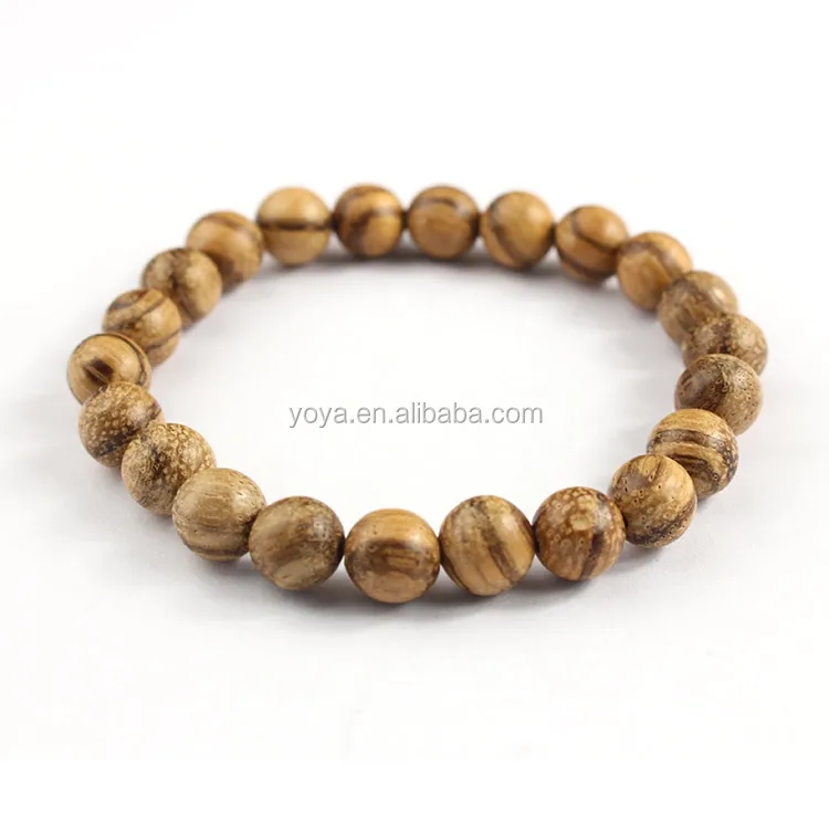BW1016 Handmade natural wooden Sandalwood bead bracelets,elastic healing wood bead bracelet for women men