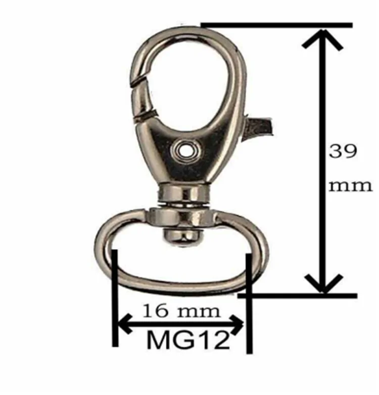 BT-067A-3 Hot sale mini metal carabiner for bag zinc alloy plated snap swivel metal hook