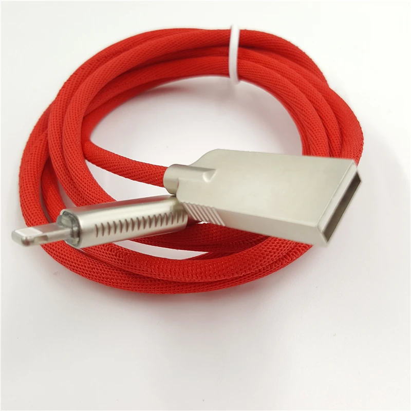 Smart Auto Disconnect nylon braided USB Cable Intelligent Fast Charger Phone Cable for iOS 11 10 9 for iphone date cable