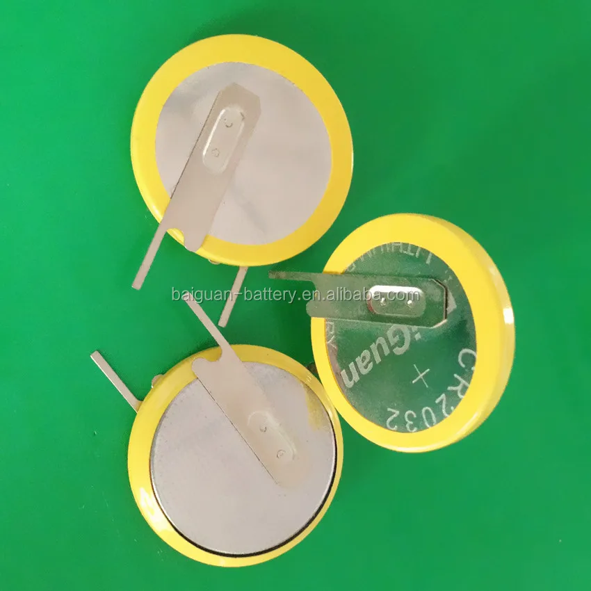 3V lithium battery cr2032 with solder tabs