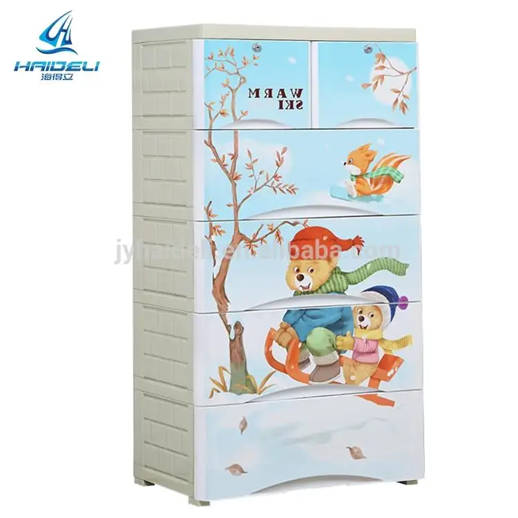 
Colorful baby plastic drawer storage cabinets bedroom cabinet for wholesale 