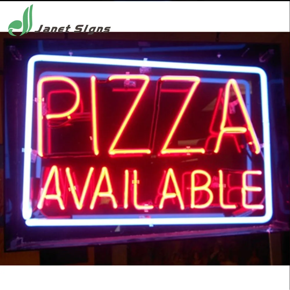 High Quality Pizza BBQ Real Glass Custom Neon Light Sign