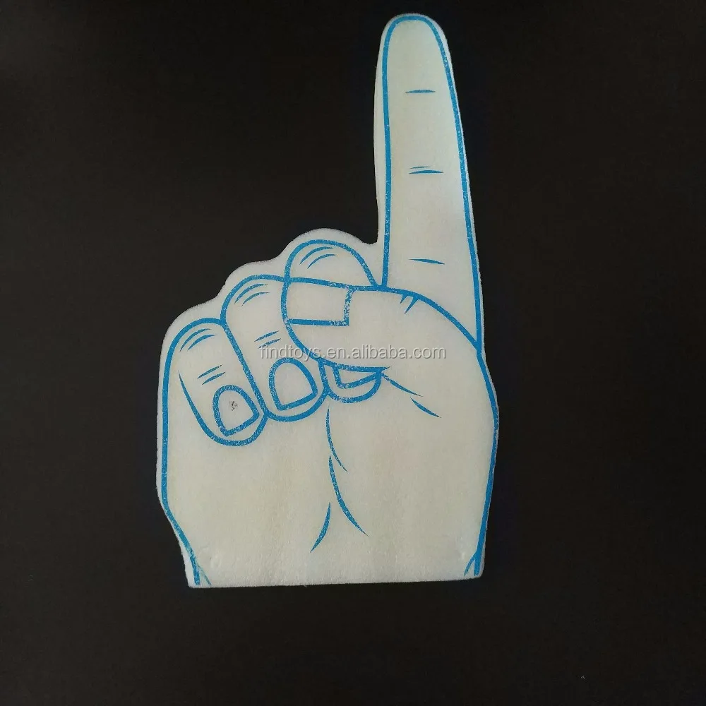 3 Functions Led Foam Fingers Lighting up Gestures Sponge Palm Sleeve for Carnival Supplies Wholesale