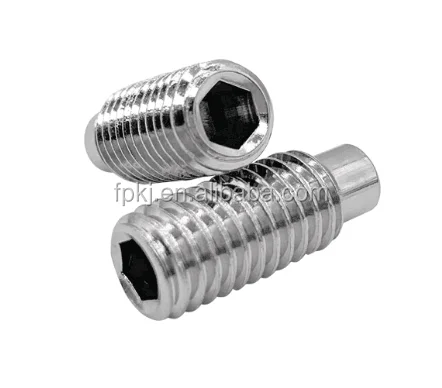 DIN915 ISO 4028 A2 Stainless steel brass tip set screw grub Screw With Dog Point