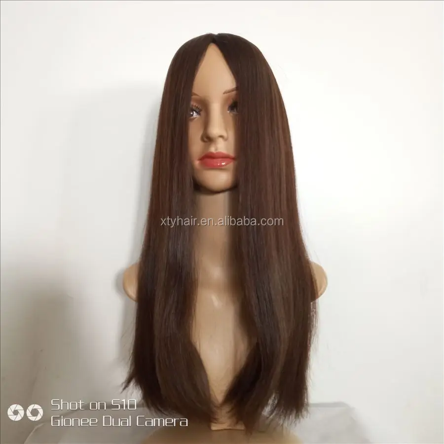 Best quality human hair wig wholesale silk top jewish wig