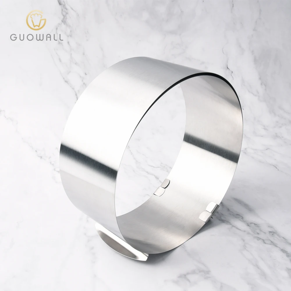 16~30cm Adjustable Stainless Steel  With Measurement Cake Baking Cake Decor Mold Ring