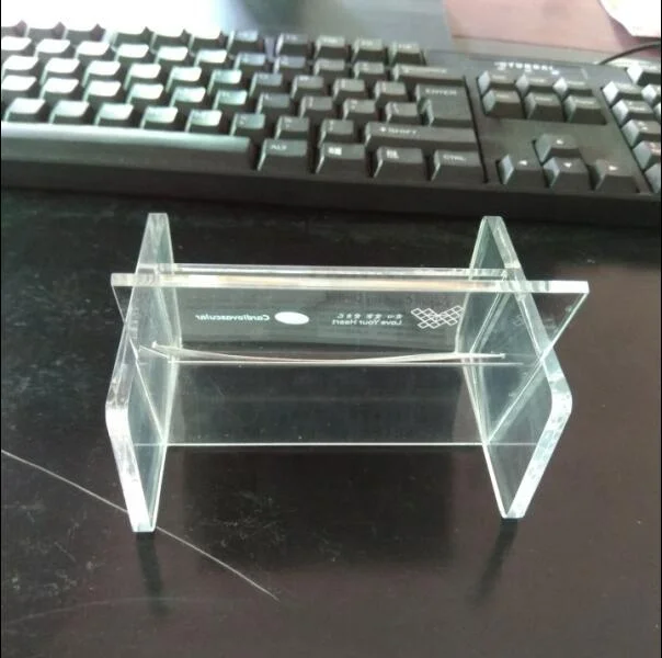 Factory custom acrylic name business gift card holder display stand