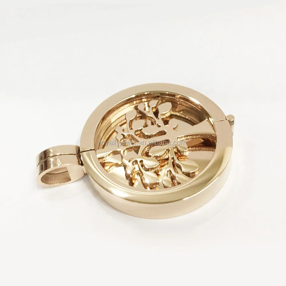 Stainless steel frame pendant coin locket