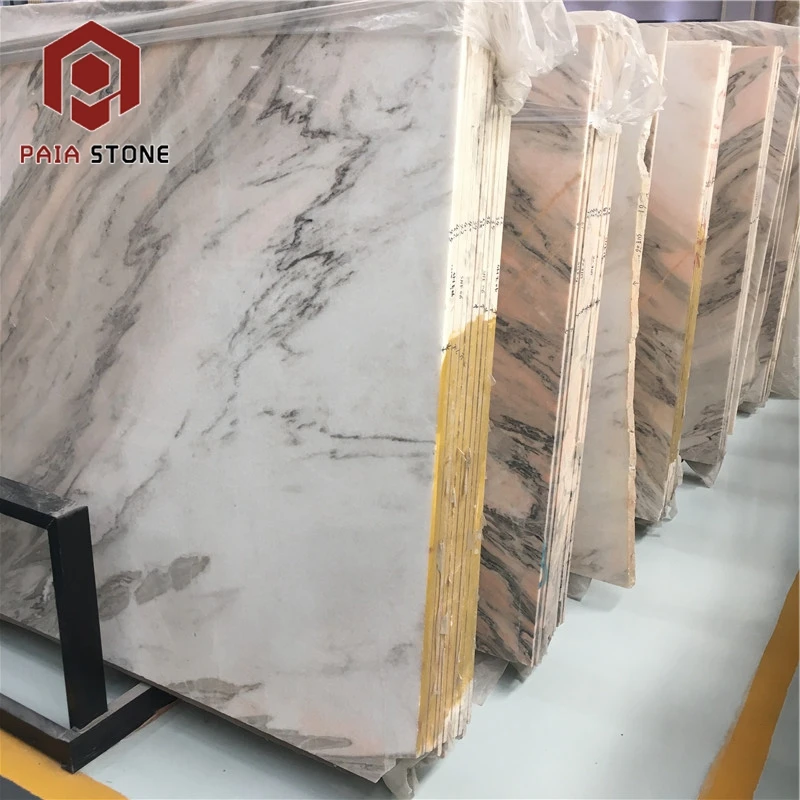 Natural Aurora Pink Stone China Marble Slab 24x24 Price