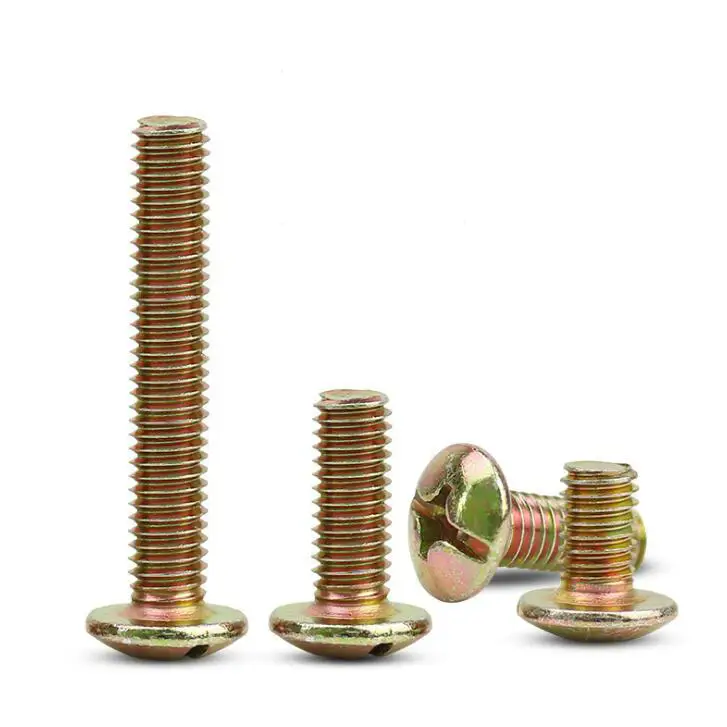 TM Large flat head screw [color zinc] plus hard large round head machine screw cross screw M6