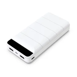 Power Bank Portable Charger 20000mAh Ultra High Capacity External Battery Pack 3 USB Output with LCD Display Dual Flashlights