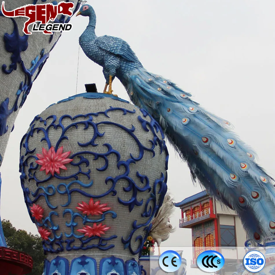 Amusement park decoration beautiful phenix lantern for sale