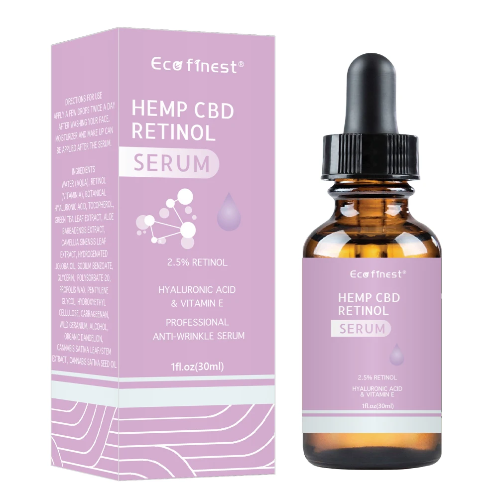 
 Экологически чистая 100% Органическая конопляная CBD ретинол Сыворотка для лица  