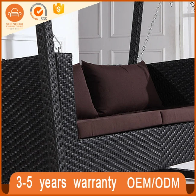 
Leisure Blackswing Chair Garden Swing Hanging Chair Rattan Wicker Hanging Swing Chair With Canopy 