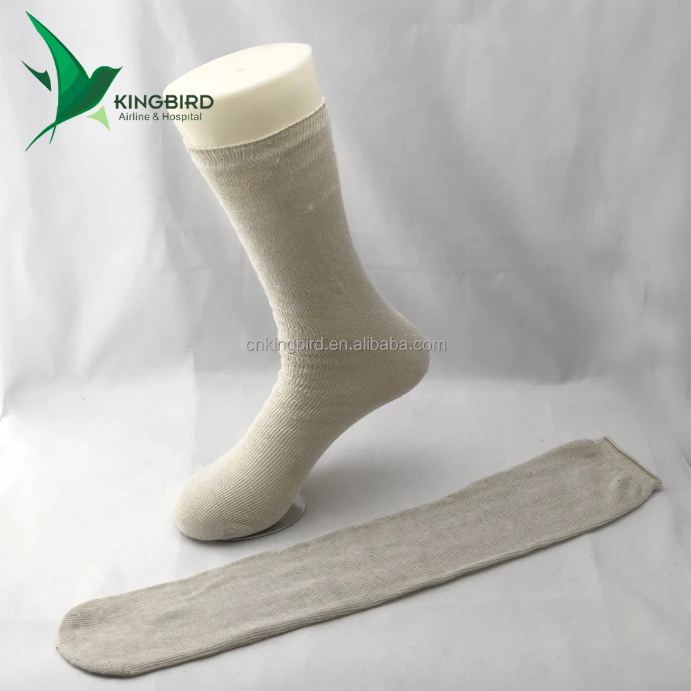 Airline Disposable Gray Polyester Custom Socks