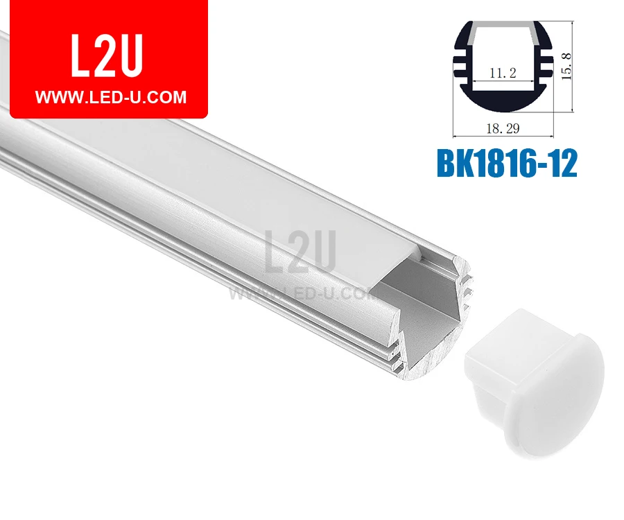 BOKUN High Alu 1m 2m 3m Square Round Silver Black Customize Color Surface Mount Aluminum Profile for Light