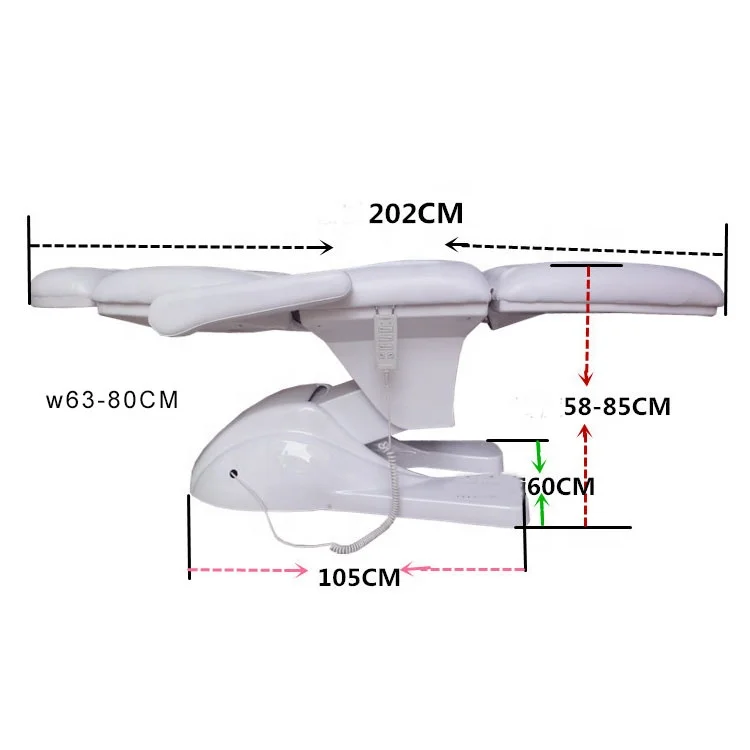 High quality new full body blue facial cosmetic thai electric spa table massage bed