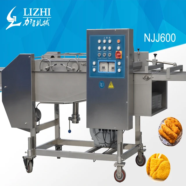 NJJ-600 Industrial commercial chicken nuggets and burger patty batter coating Battering Machine (Dipper)