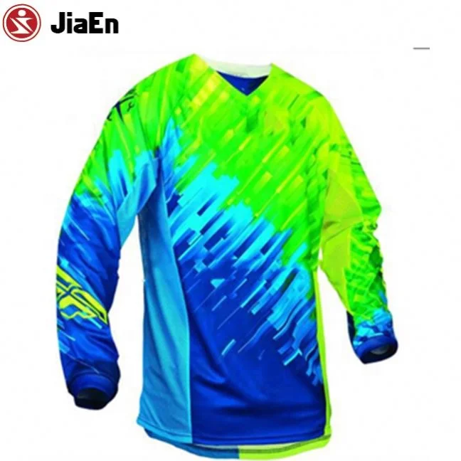 Factory Supplying Full Zipper Dryfit MTB Downhill Bicycle Jersey