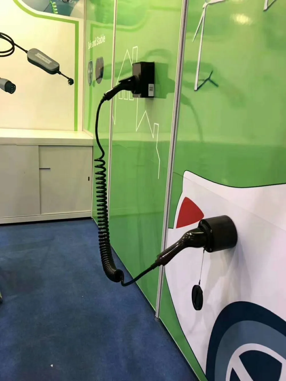 250V 16A 1 Phase EV Cable IEC62196-2 Type2  Plug Connector Portable Type 2 EV Charging Cable